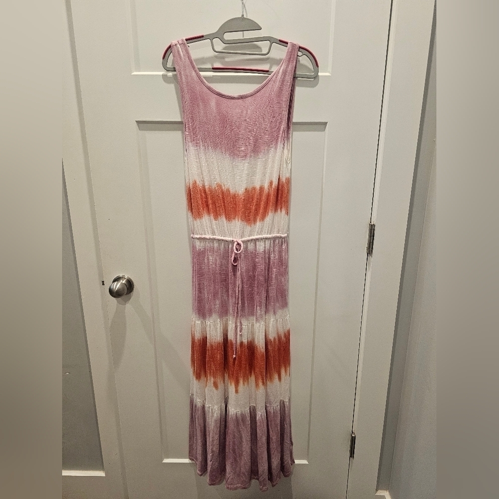Knox Rose Tie-Dye Sleeveless Maxi Dress XS Boho Summer Style